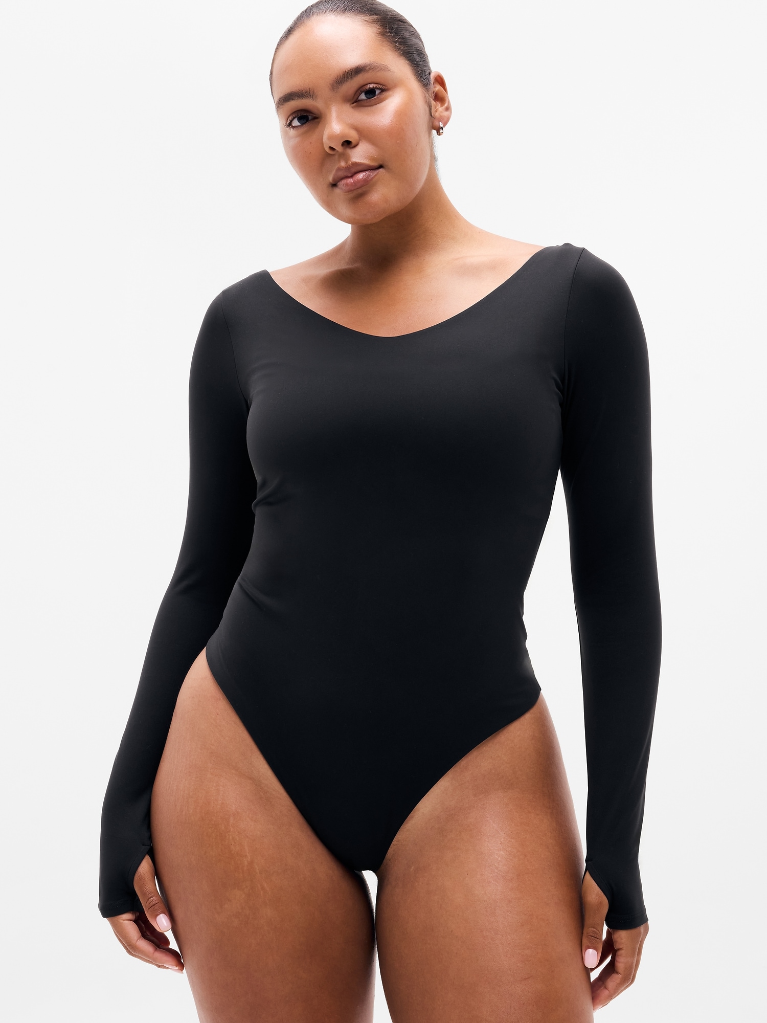 BodyMove V-Neck Long Sleeve Bodysuit