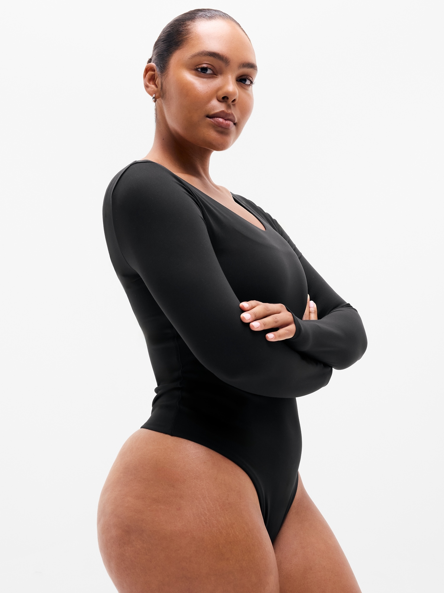 BodyMove V-Neck Long Sleeve Bodysuit