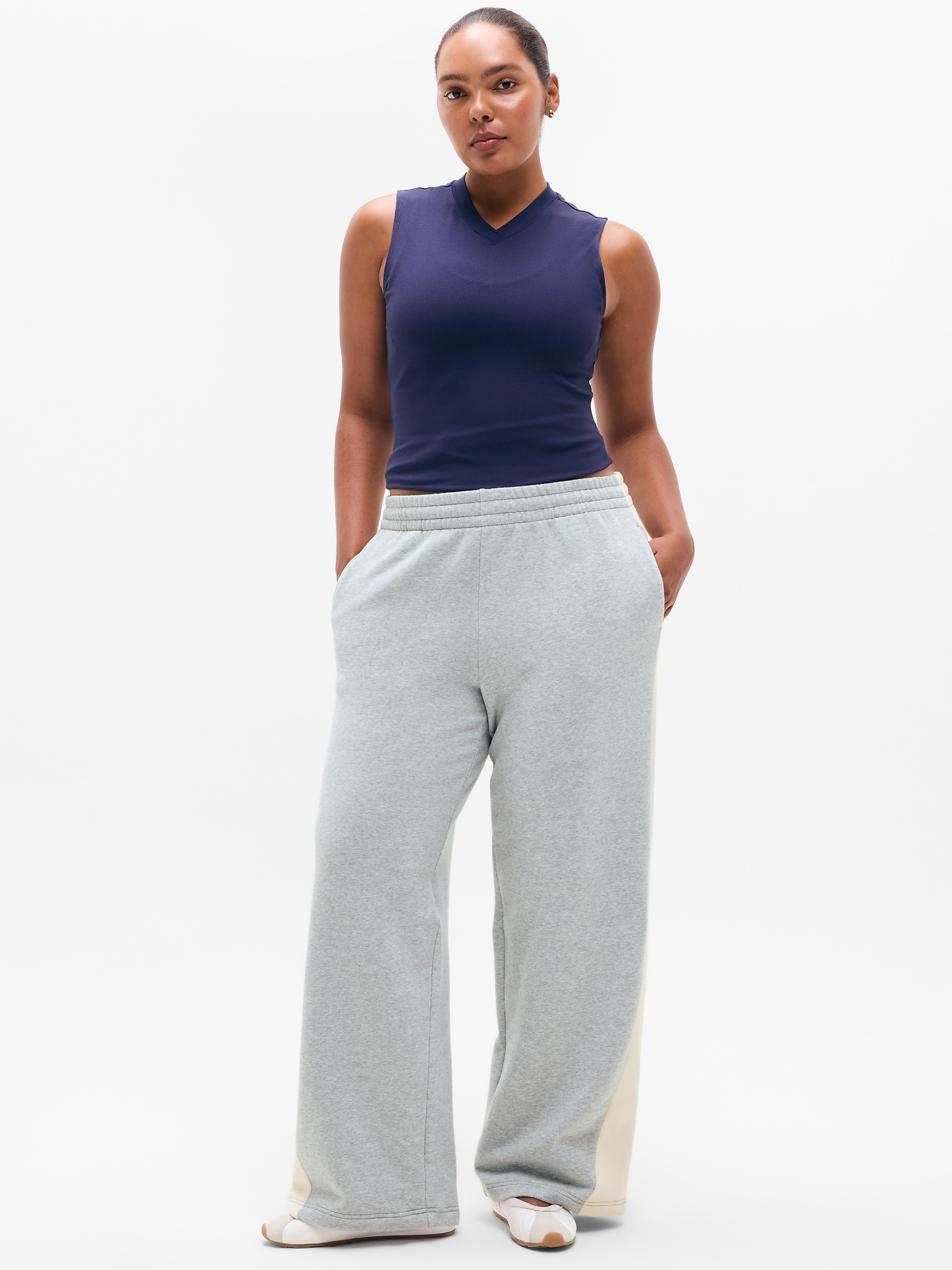 Forever Fleece Colorblock Wide Leg