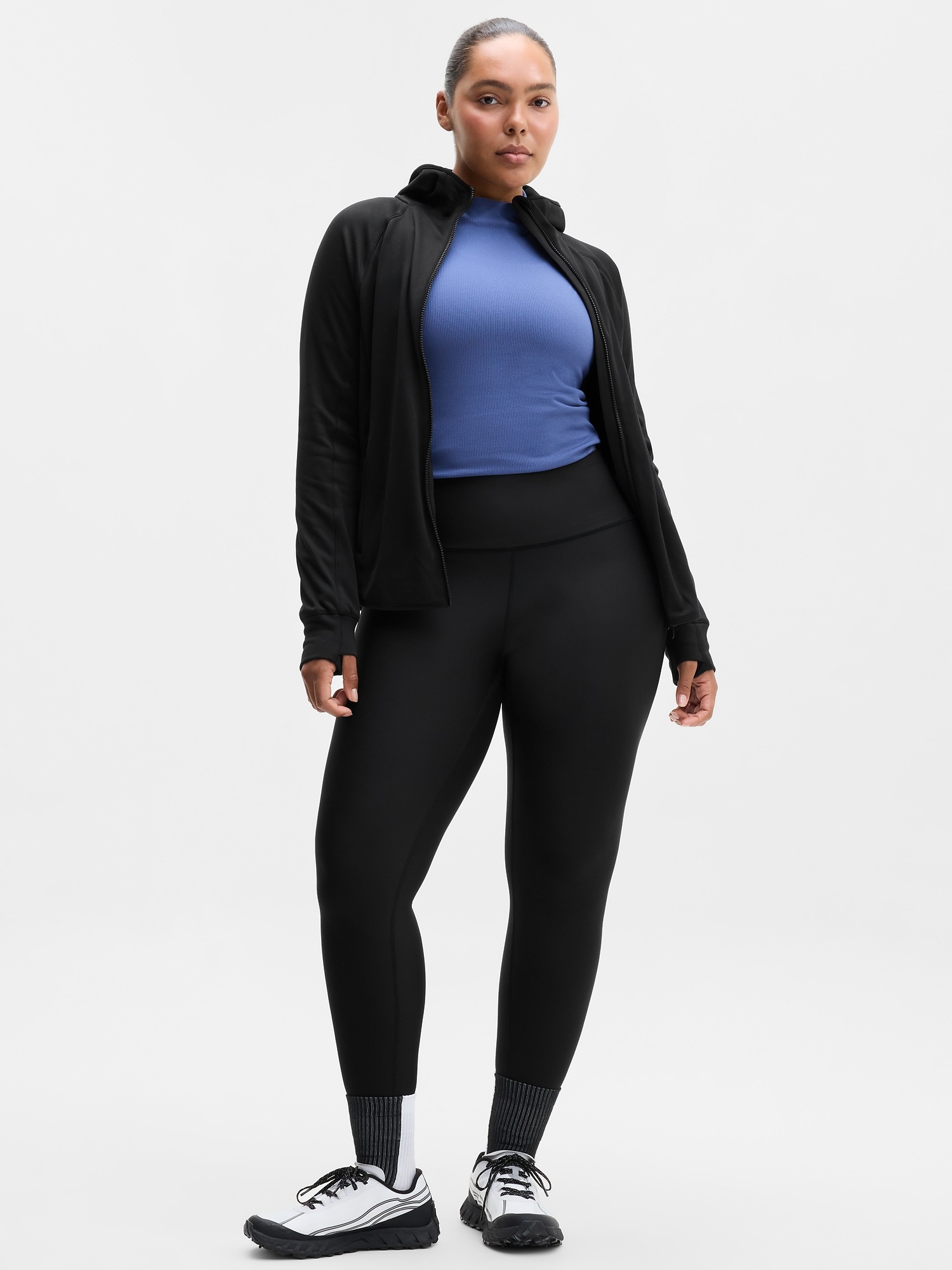 Женская куртка Athleta Unstoppable Full Zip, цвет: Чёрный — фото 2