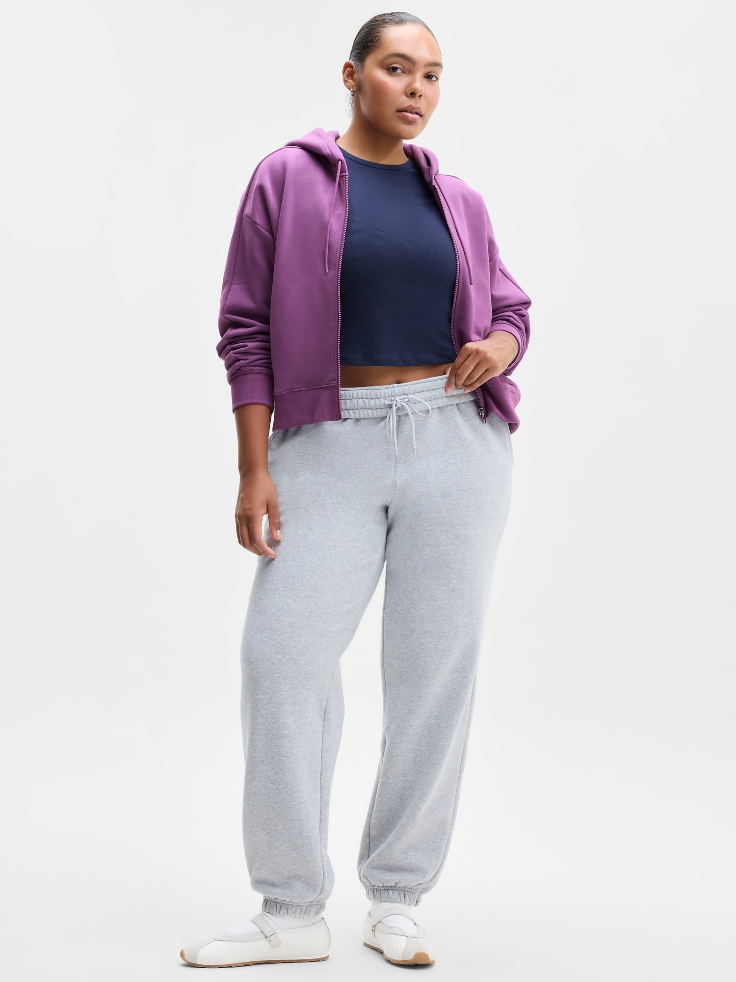 Женская толстовка Athleta Forever Fleece Classic Full Zip, цвет: Azalea — фото 3