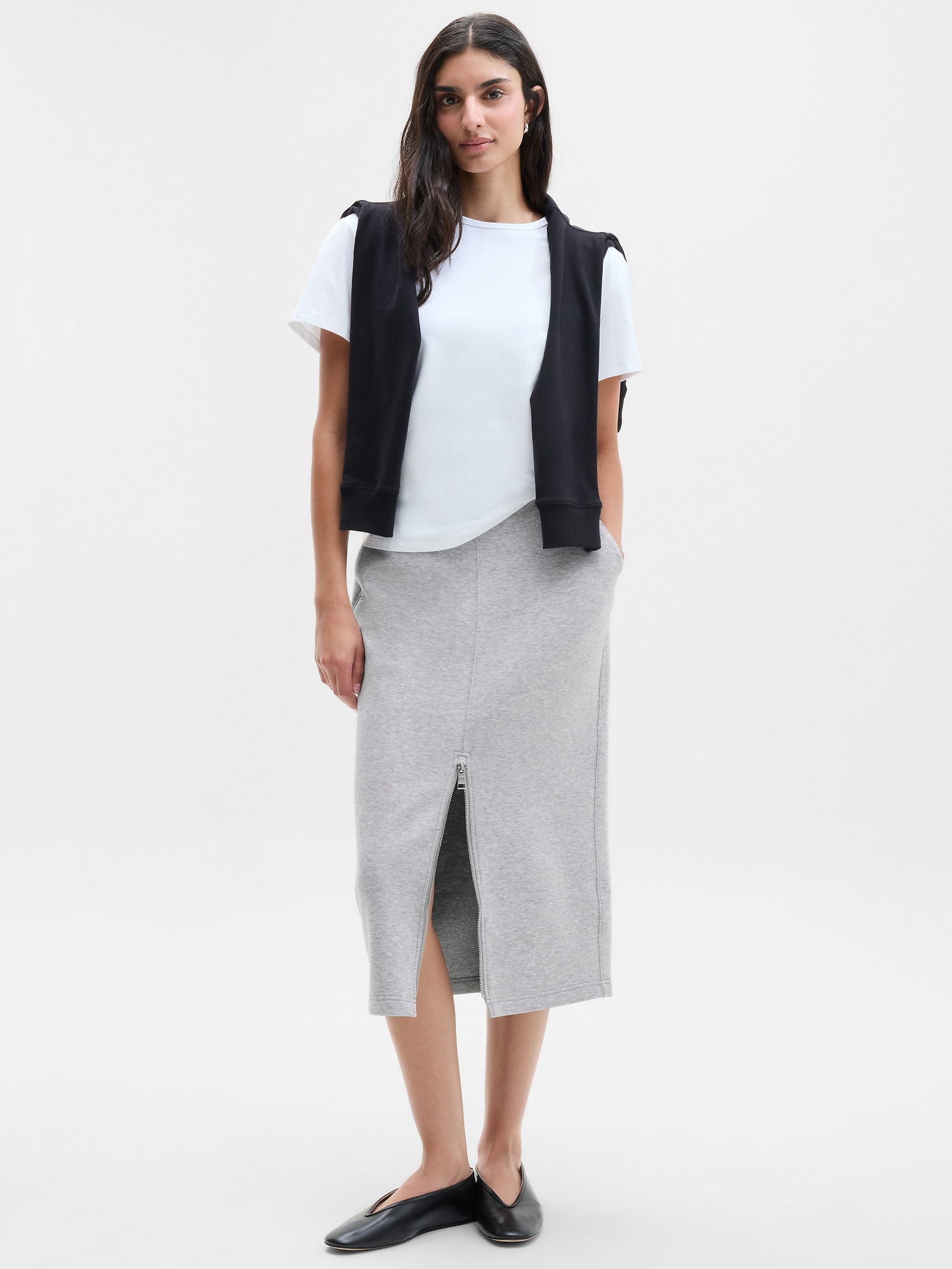 Form Knit Midi Skirt