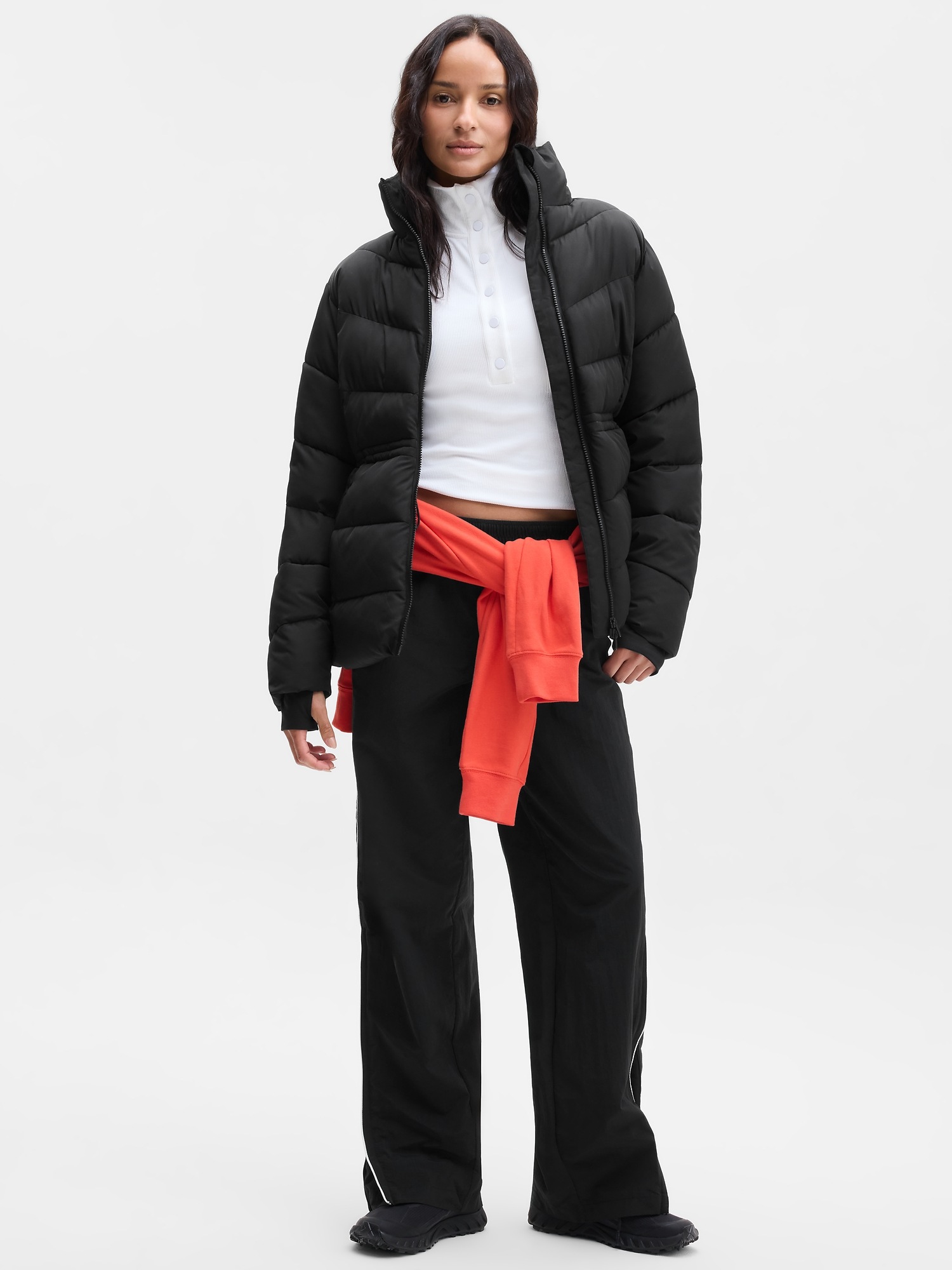 Женская куртка Athleta Elemental Puffer, цвет: Чёрный — фото 2