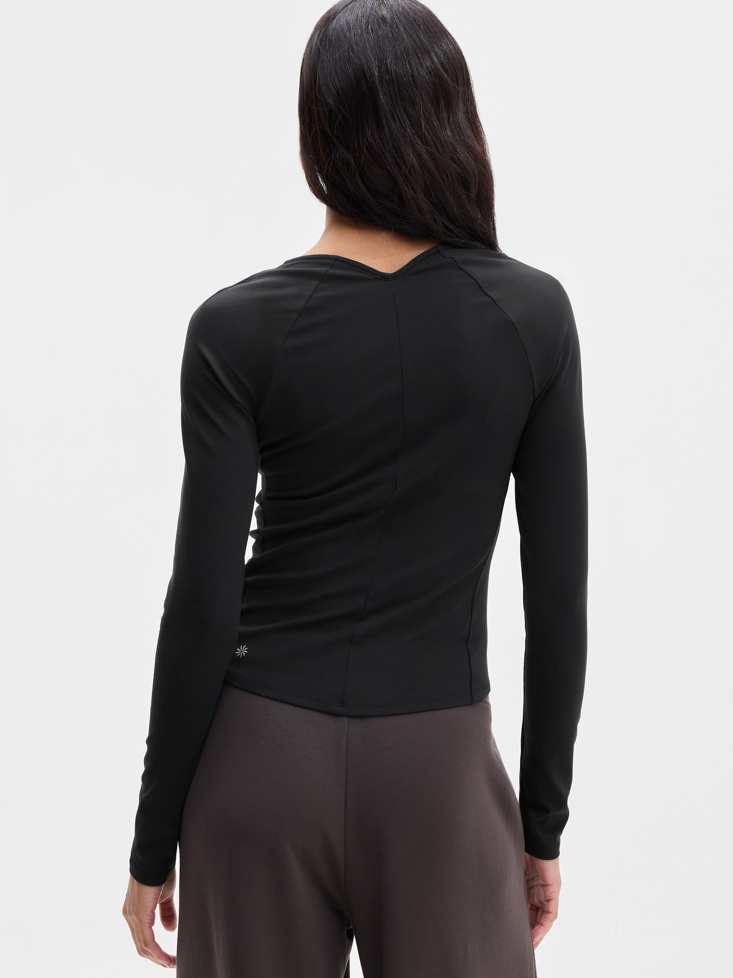 Женский топ Athleta Transcend Scoop, цвет: Чёрный — фото 3