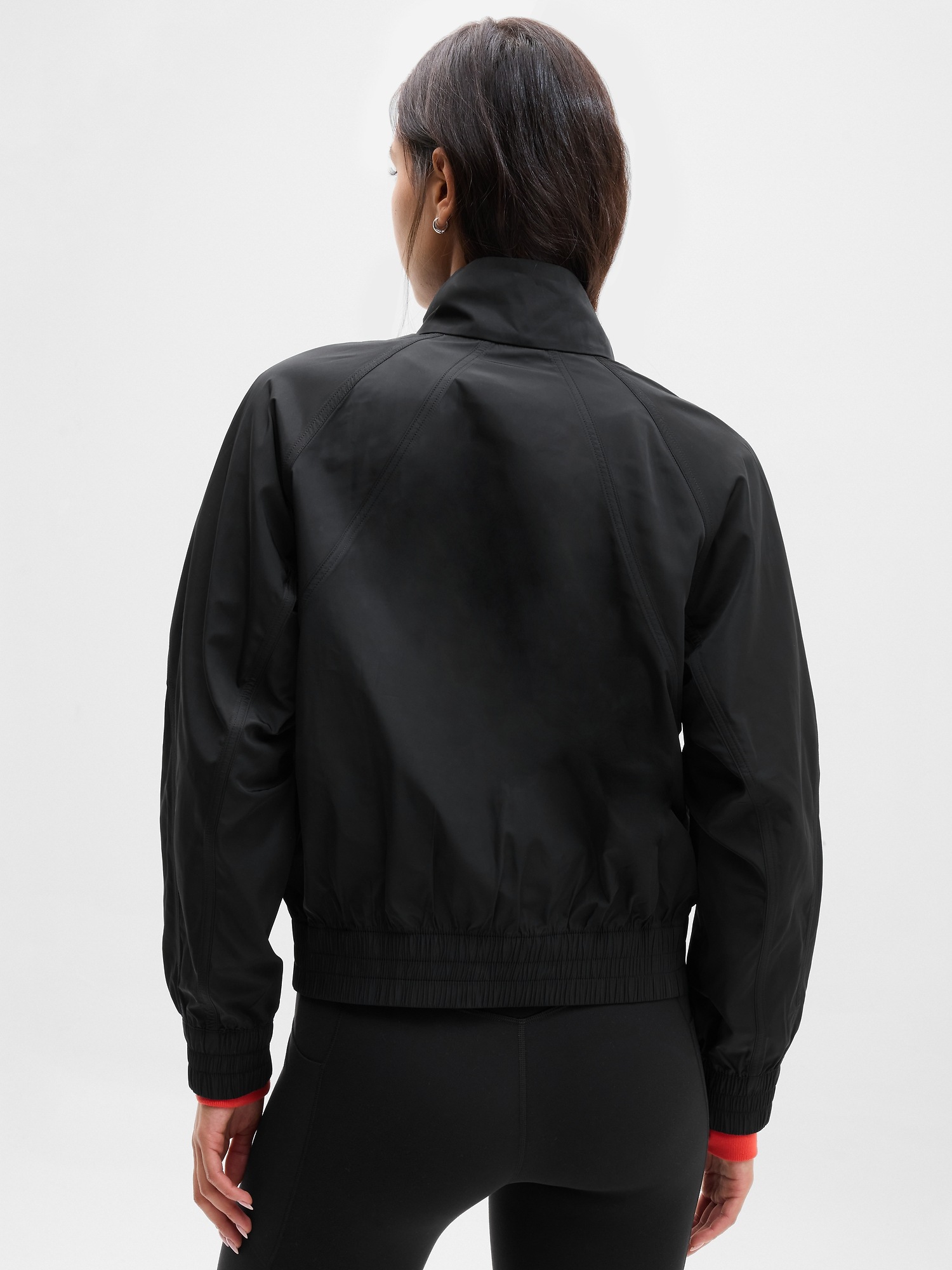 Женская куртка Athleta Half Zip Windbreaker, цвет: Чёрный — фото 3