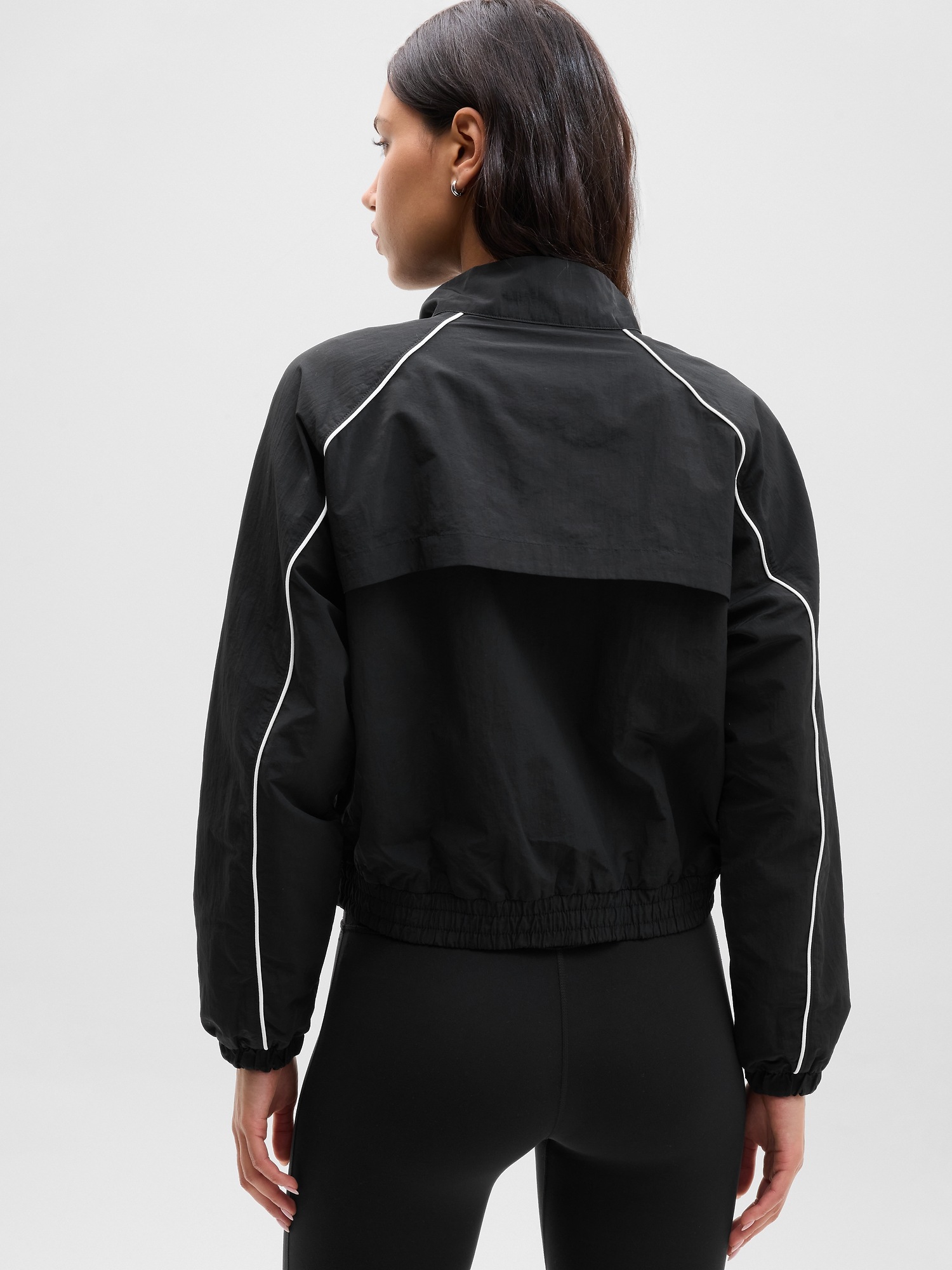 Женская куртка Athleta On The Move Track, цвет: Чёрный / Белый — фото 3