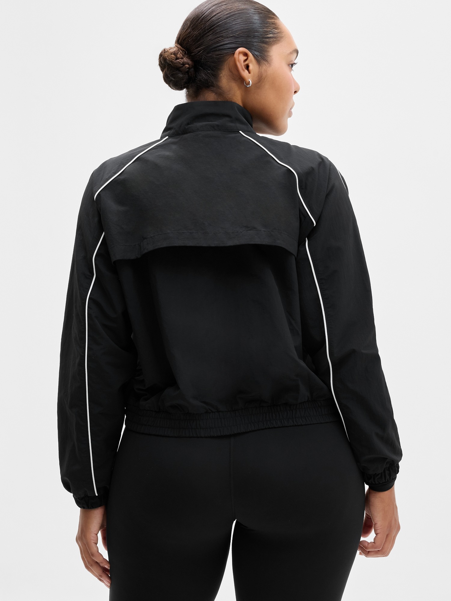 Женская куртка Athleta On The Move Track, цвет: Чёрный / Белый — фото 5
