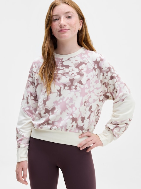 Athleta Girl Coaster Luxe Print Sweatshirt