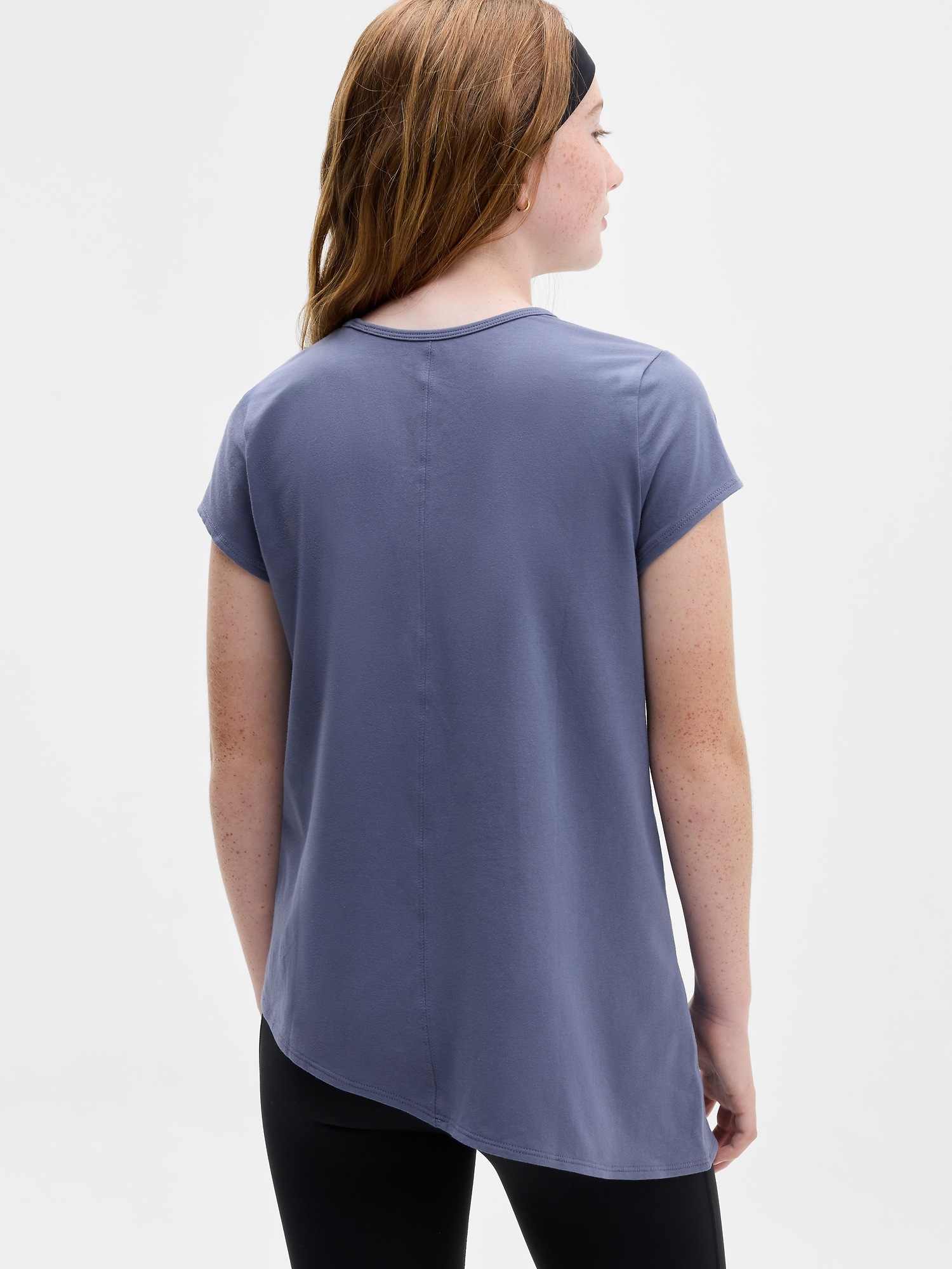 Футболка Athleta Right Moves Asymm Babydoll для девочек, цвет: Молочный — фото 3