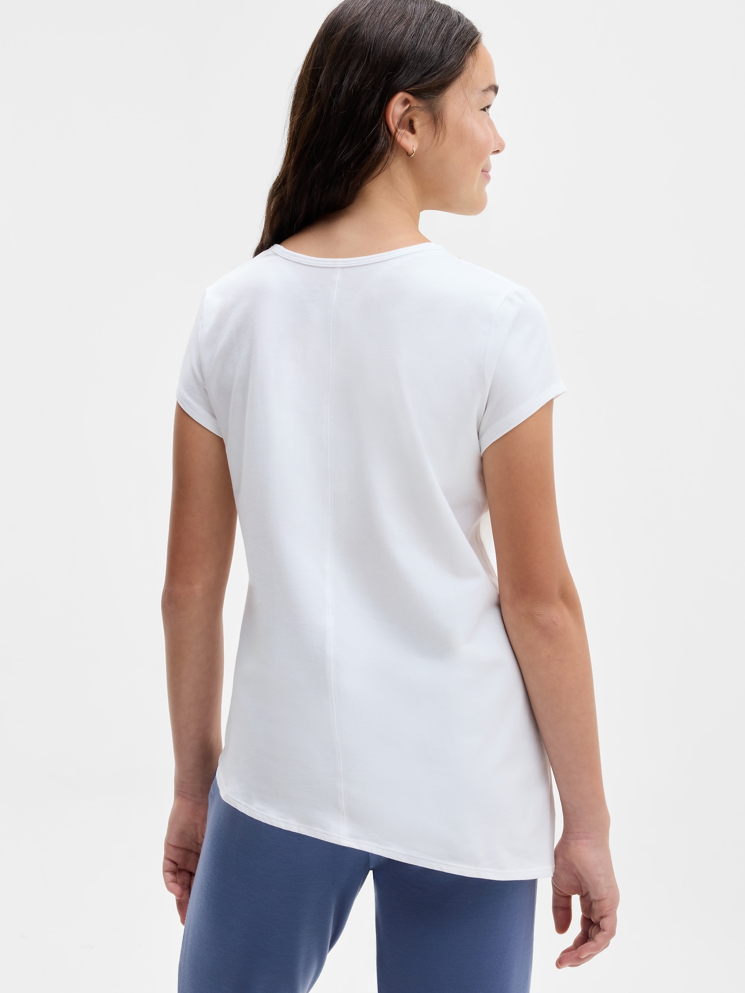 Athleta Girl Right Moves Asymm Babydoll Tee