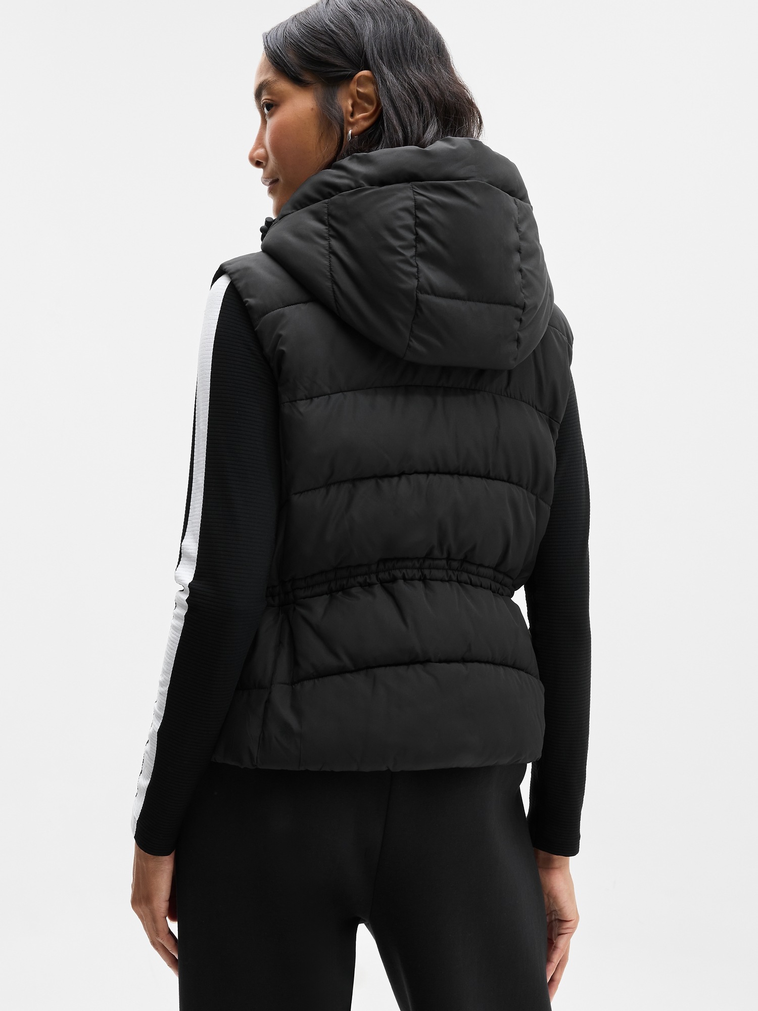 Женский жилет Athleta Elemental Puffer, цвет: Чёрный — фото 3