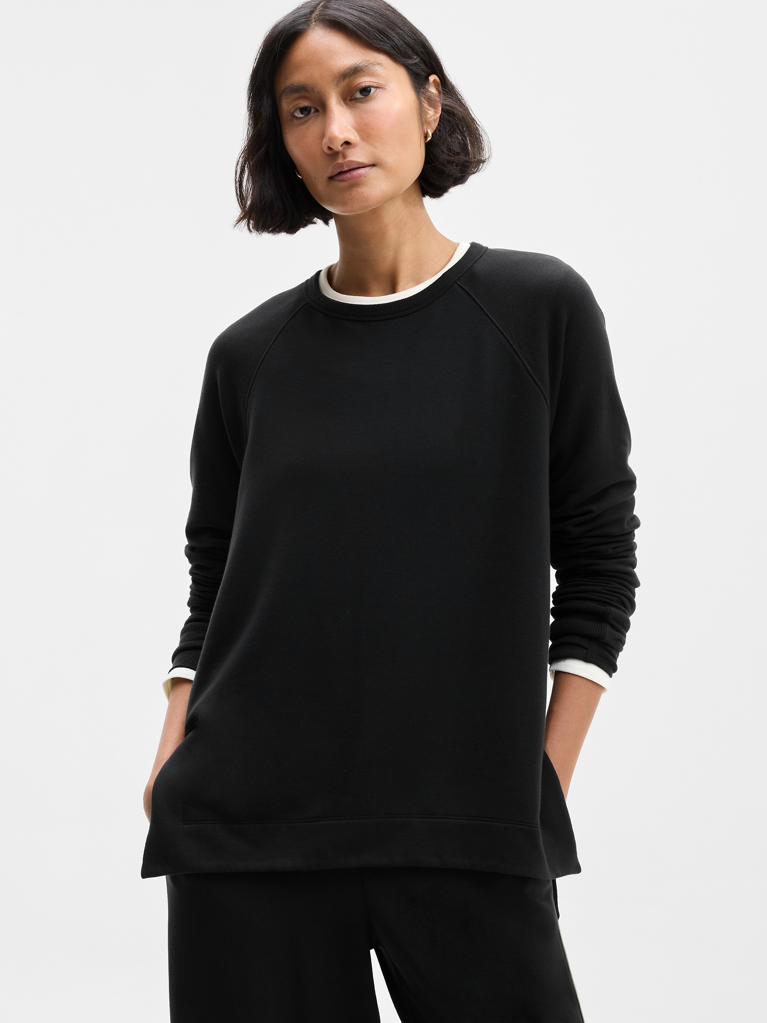 Женская толстовка Athleta Coaster Luxe Recover, цвет: Чёрный