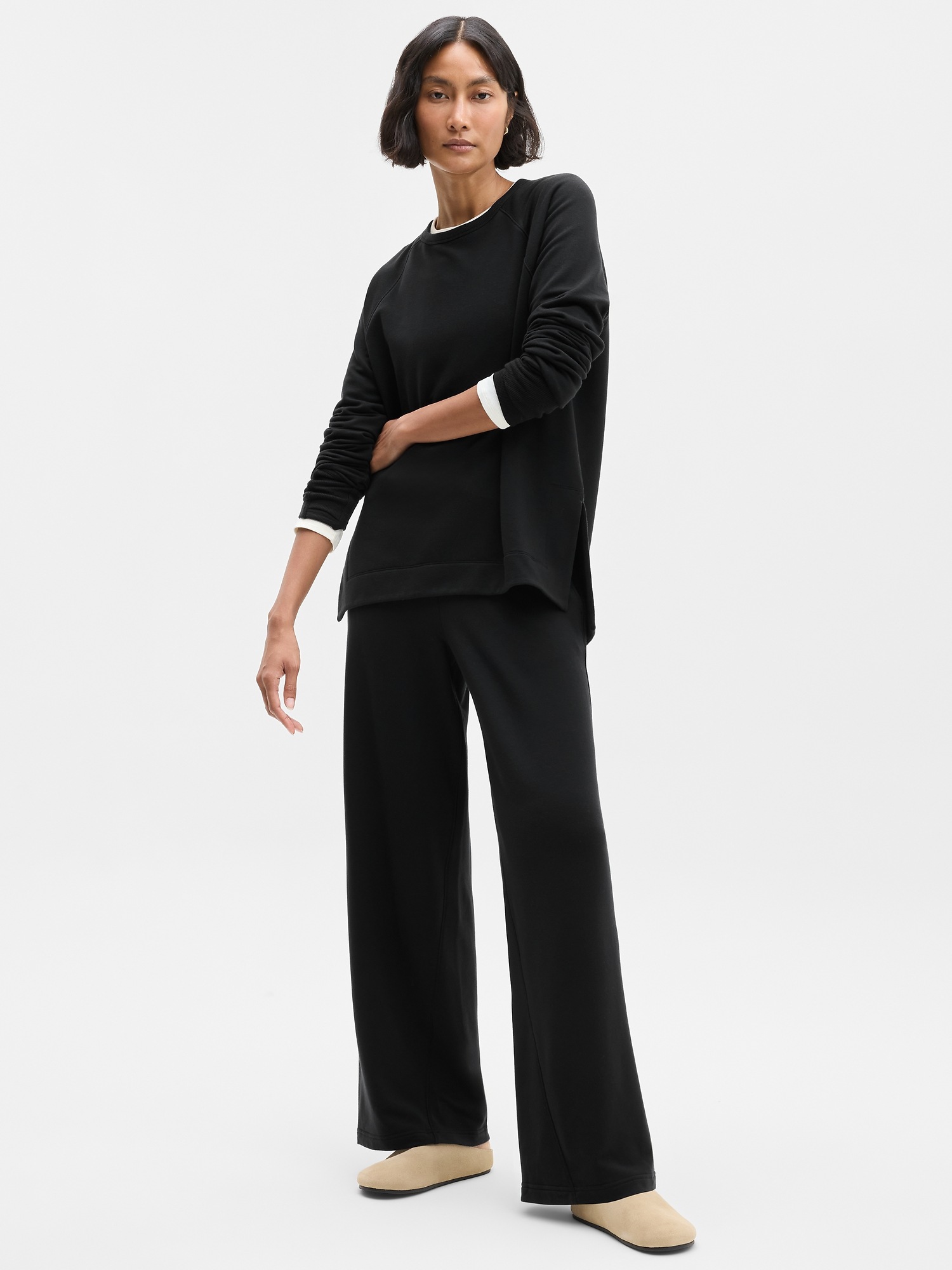 Женская толстовка Athleta Coaster Luxe Recover, цвет: Чёрный — фото 2