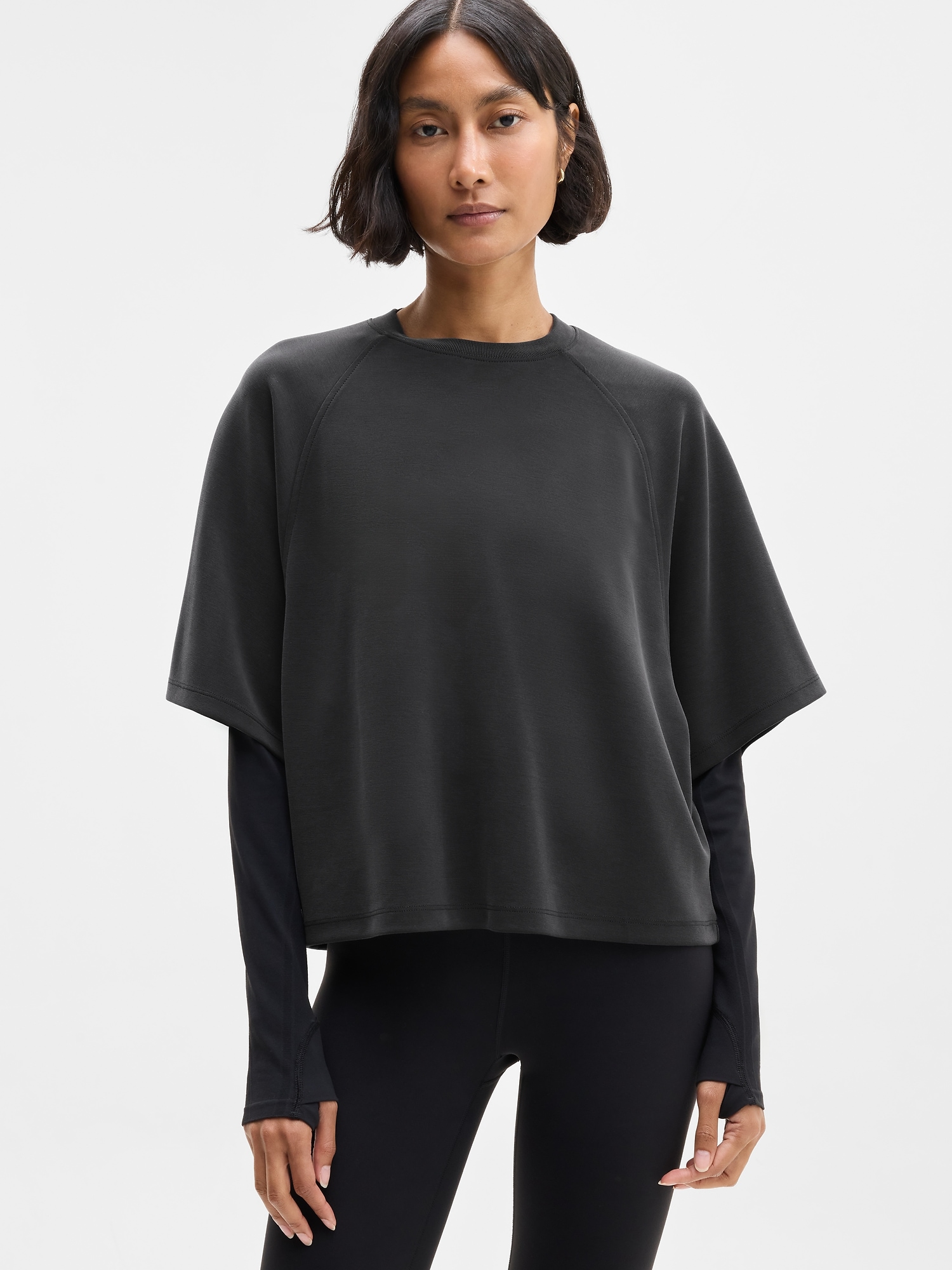 Женская футболка Athleta Seasoft, цвет: Чёрный