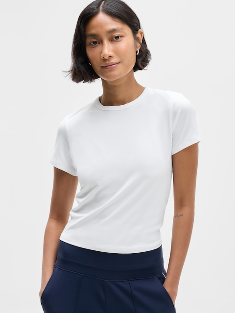 Signature Rib Crop Tee