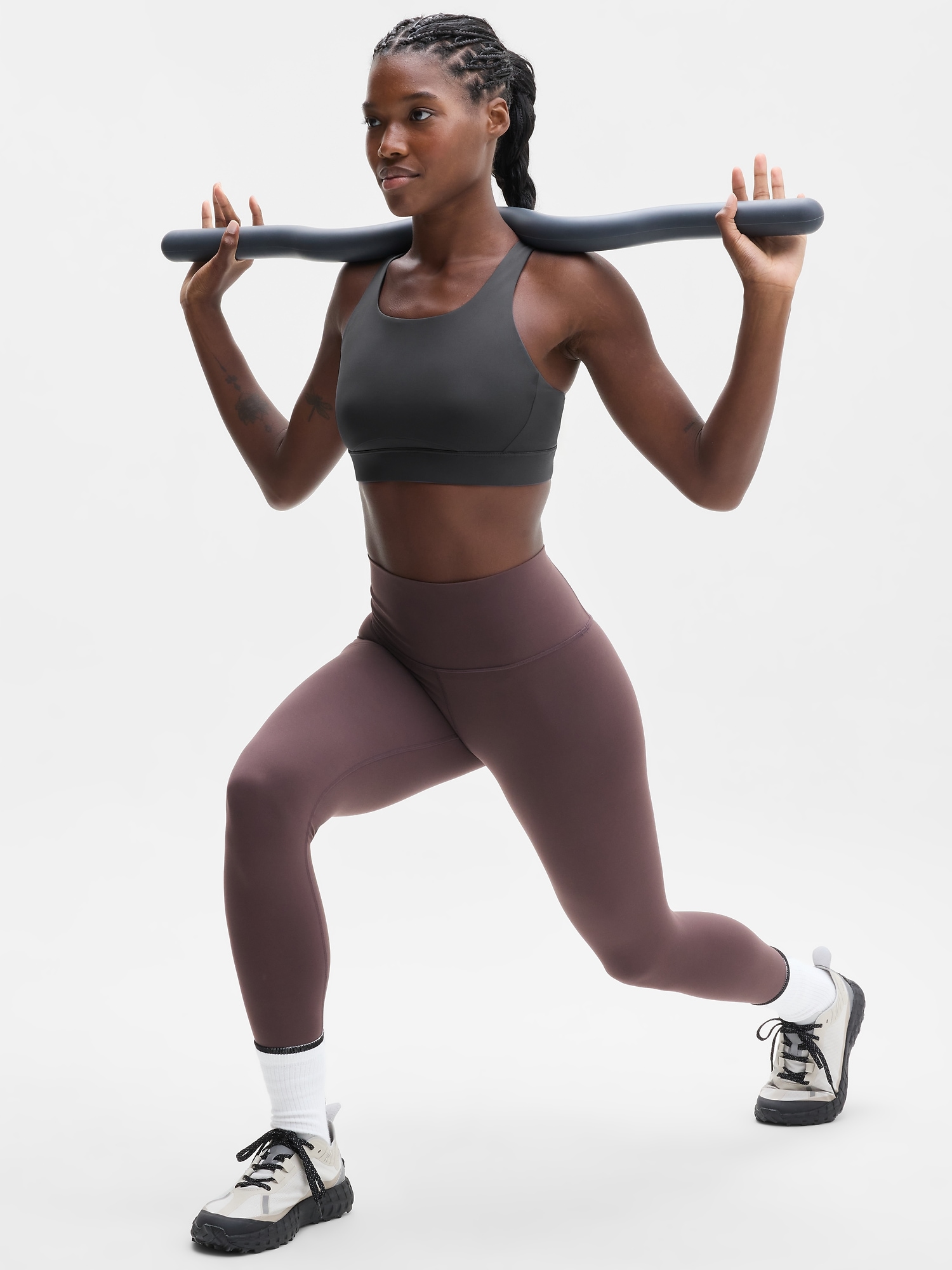 Спортивное бра Interval A-C — Athleta, цвет: Пепельный — фото 2