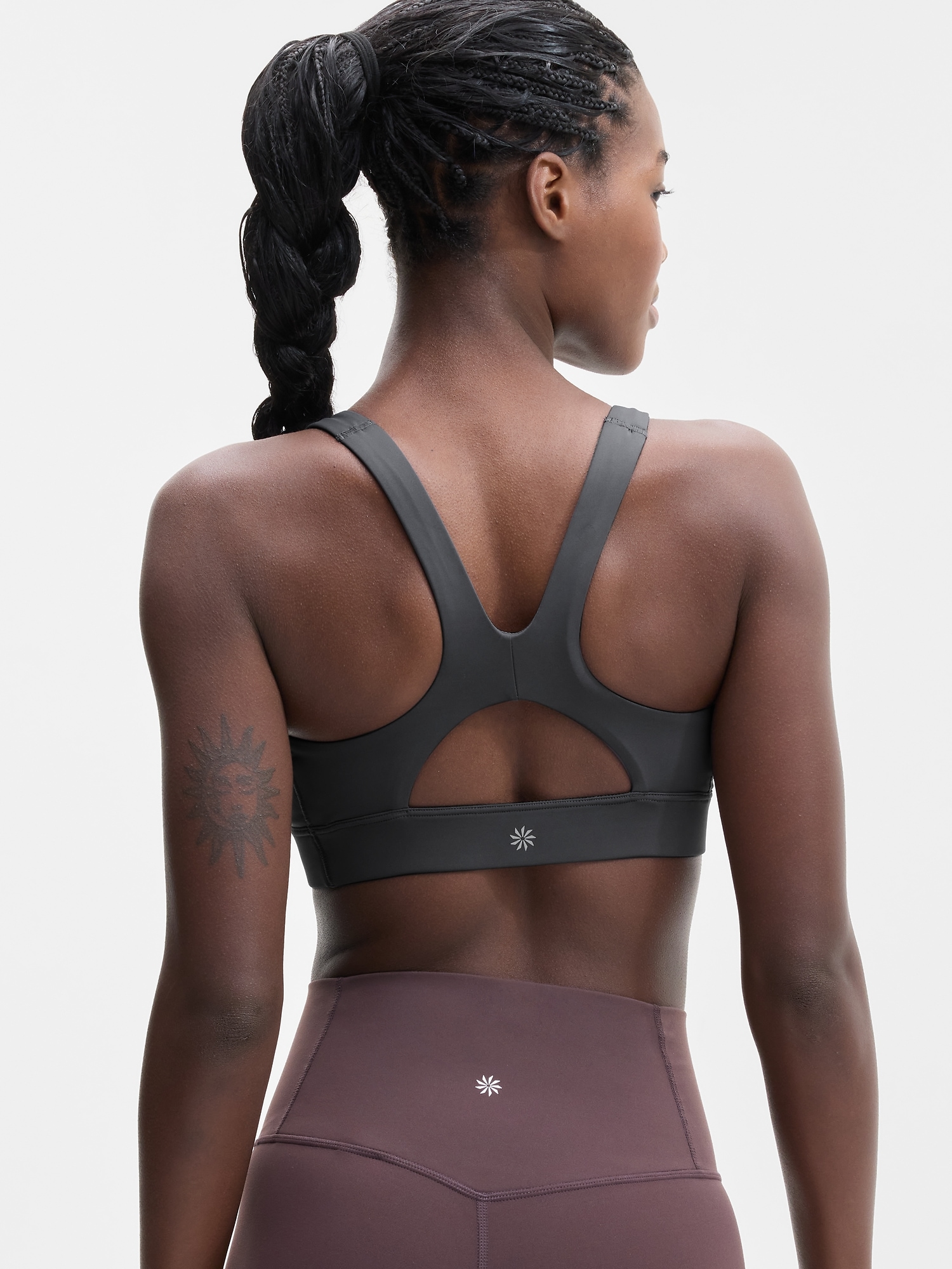 Спортивное бра Interval A-C — Athleta, цвет: Пепельный — фото 3