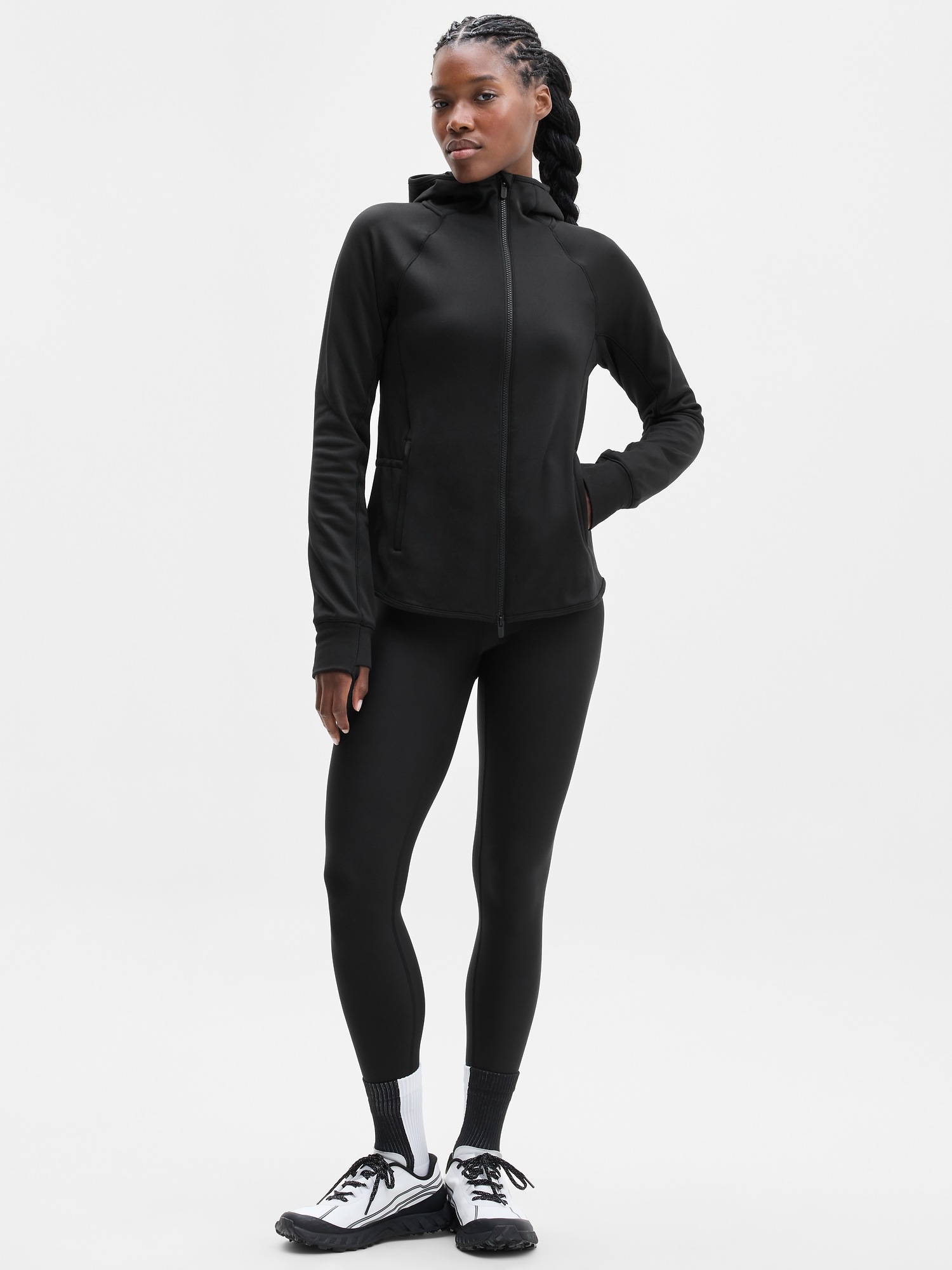 Женская куртка Athleta Unstoppable Full Zip, цвет: Чёрный — фото 4