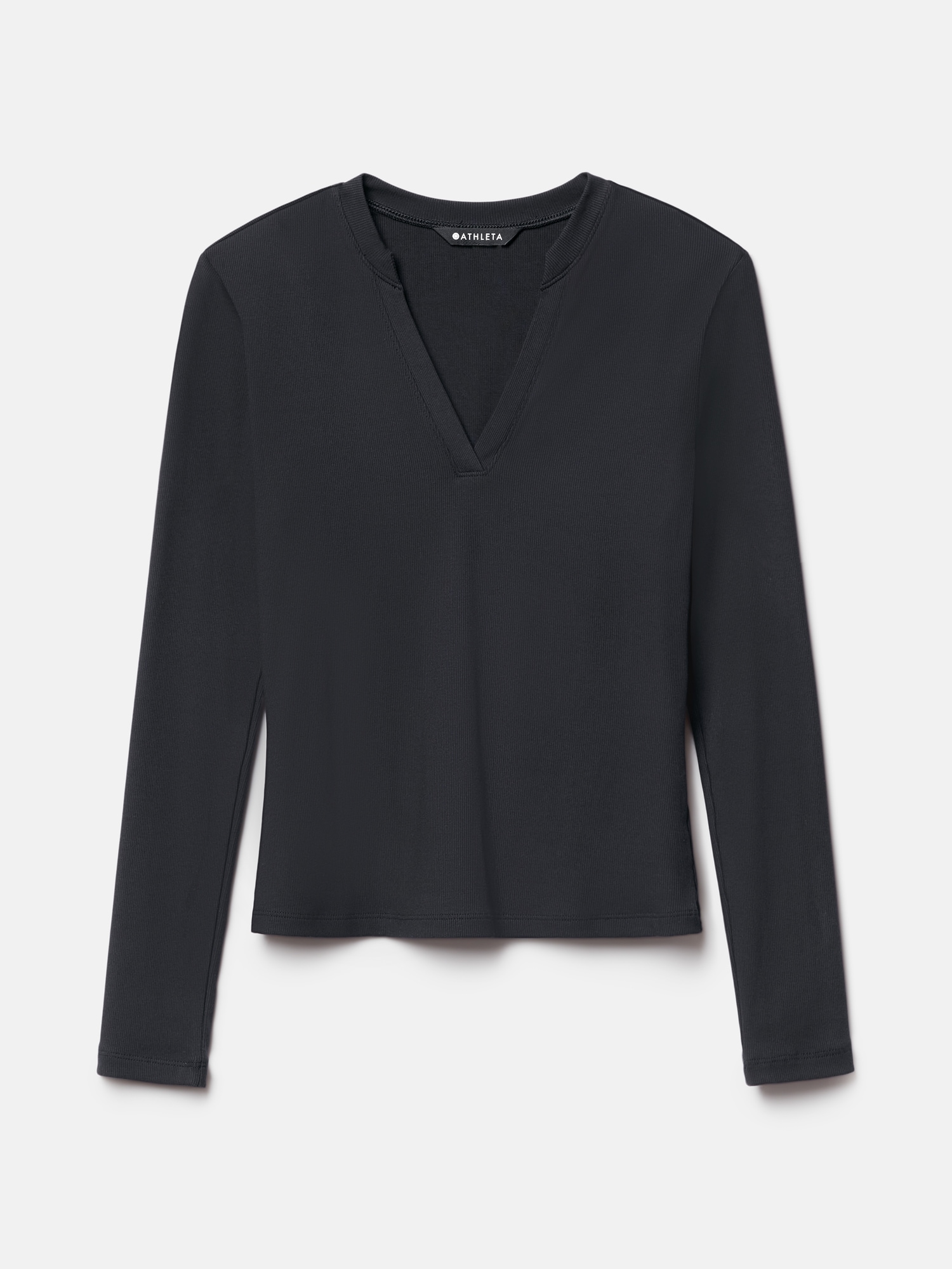 Signature Rib V-Neck Top