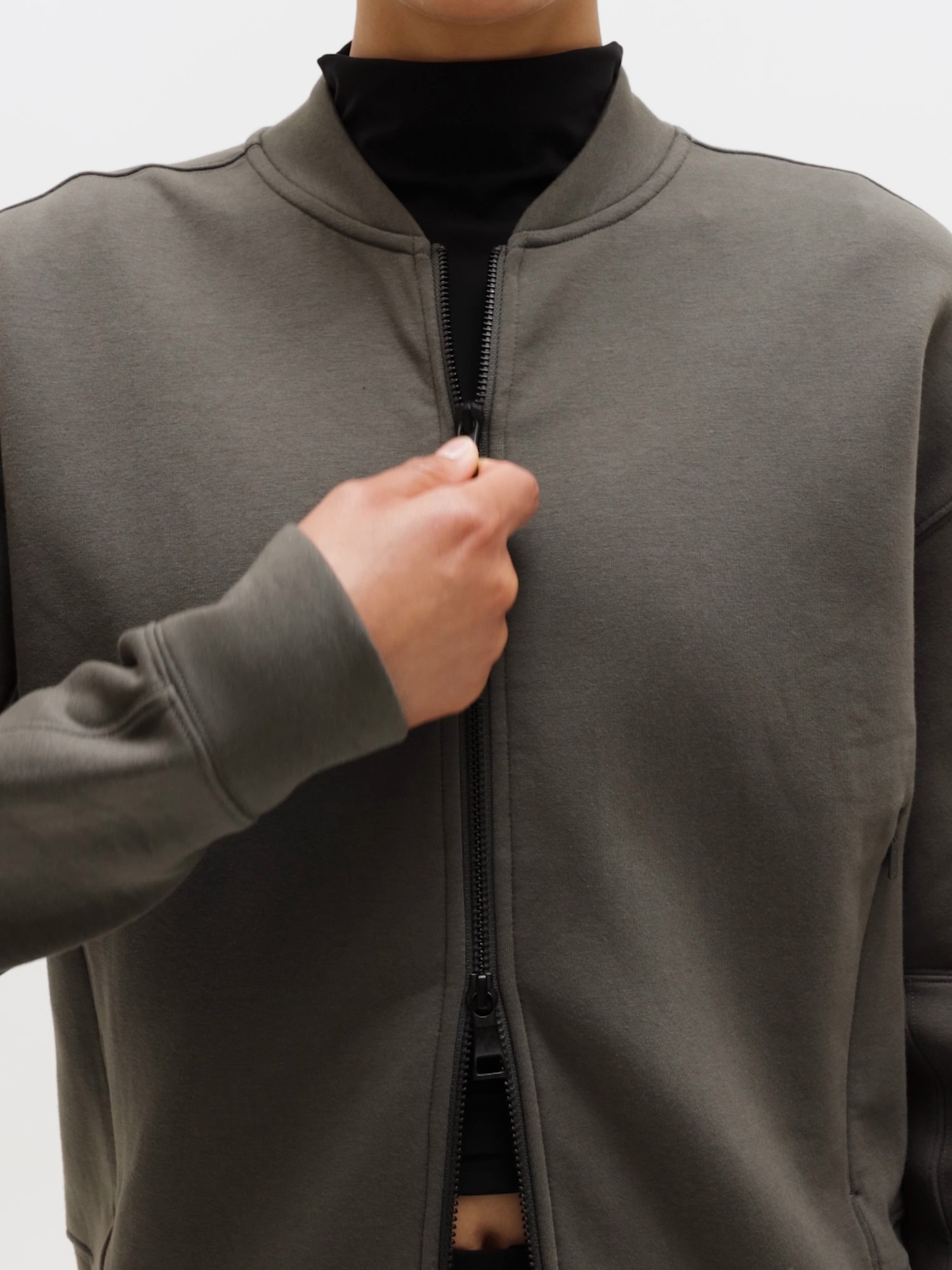 Form Knit Bomber Sweatshirt