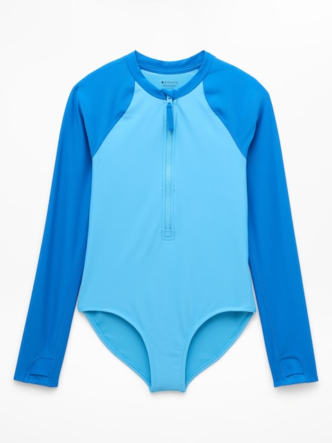 Athleta Girl Rashguard One Piece Swimsuit