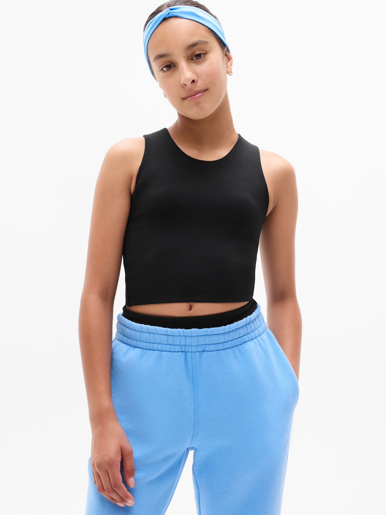 Бра для детей, удлинённый крой — Athleta, цвет: Чёрный — фото 2