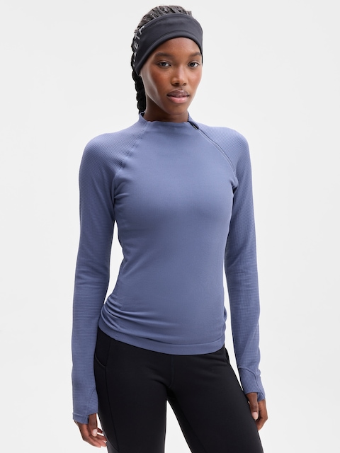 Flurry Seamless Asym Half Zip