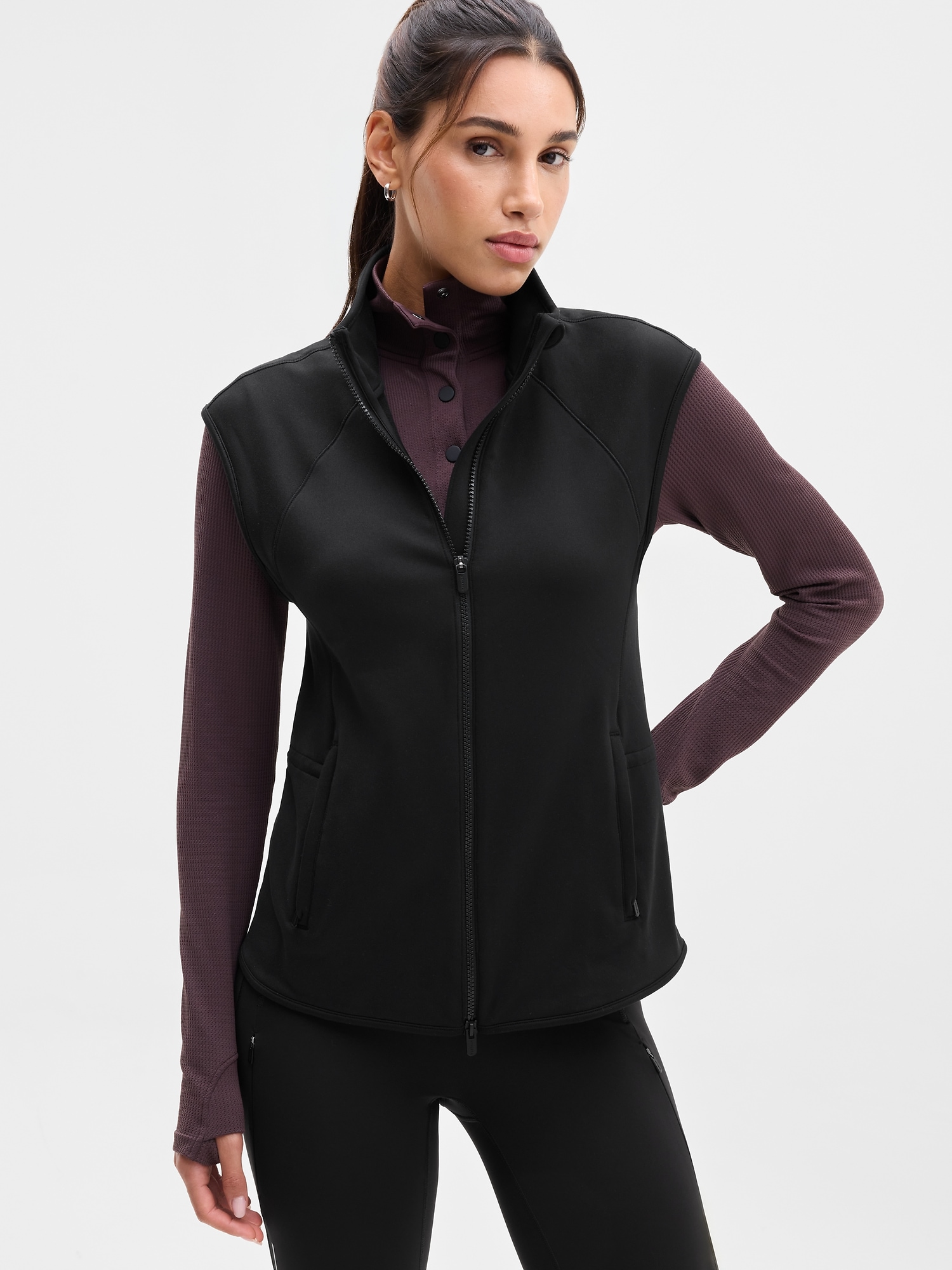 Женский жилет Athleta Unstoppable, цвет: Чёрный