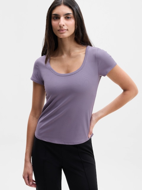 Signature Rib Scoop Tee