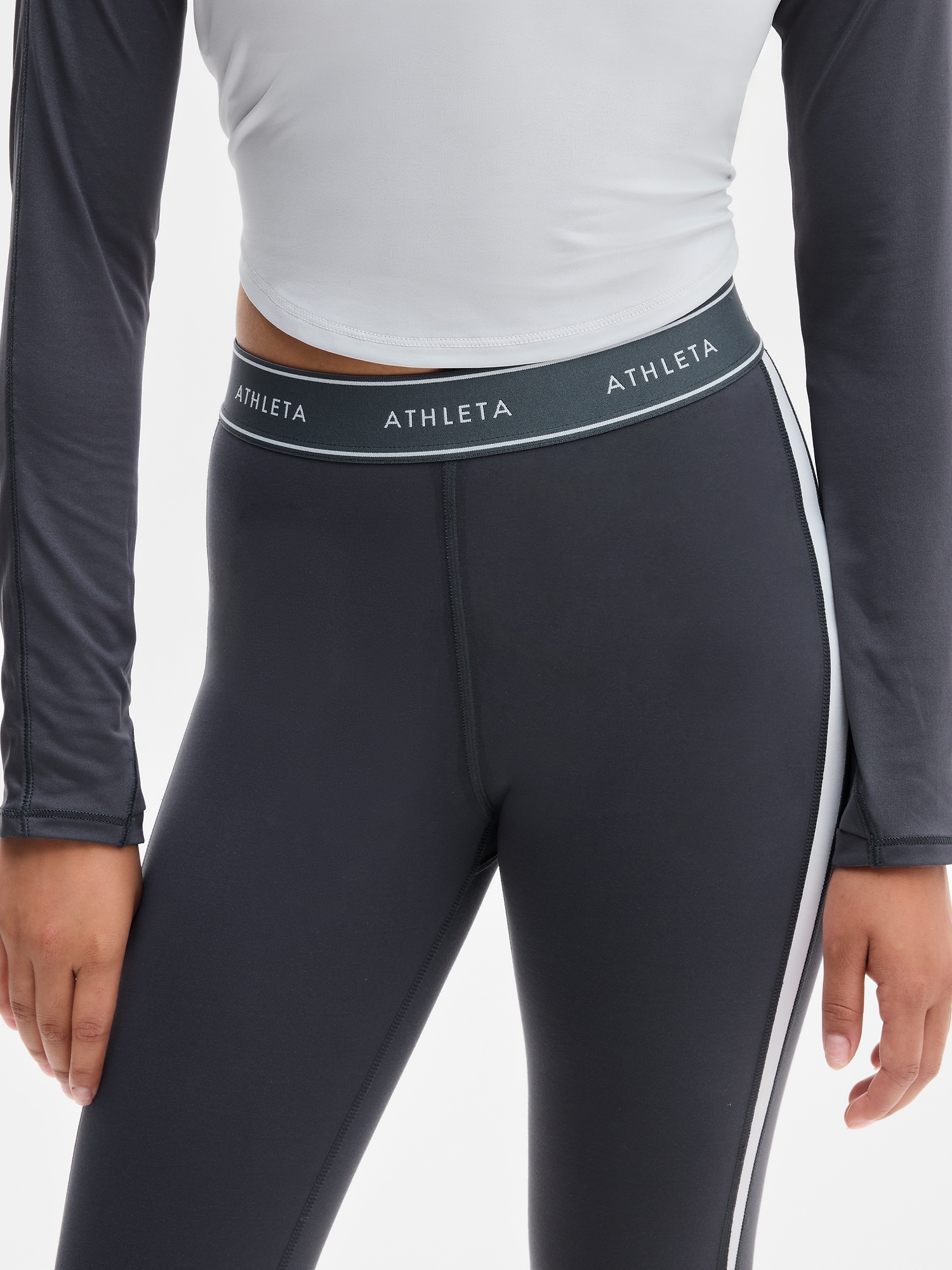 Athleta Girl High Rise Logo Chit Chat Legging
