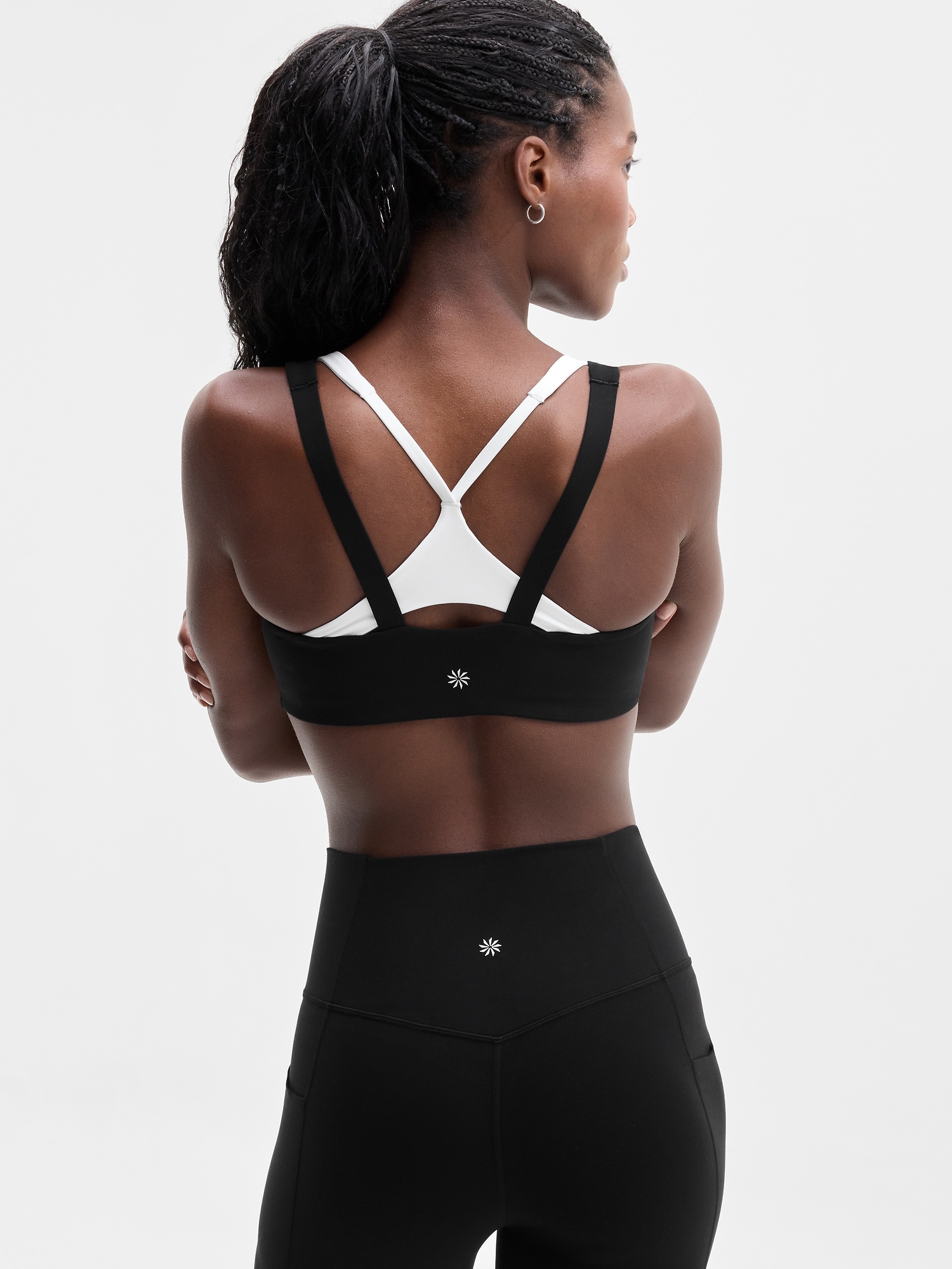 Спортивное бра D-DD — Athleta, цвет: Чёрный / Белый — фото 3