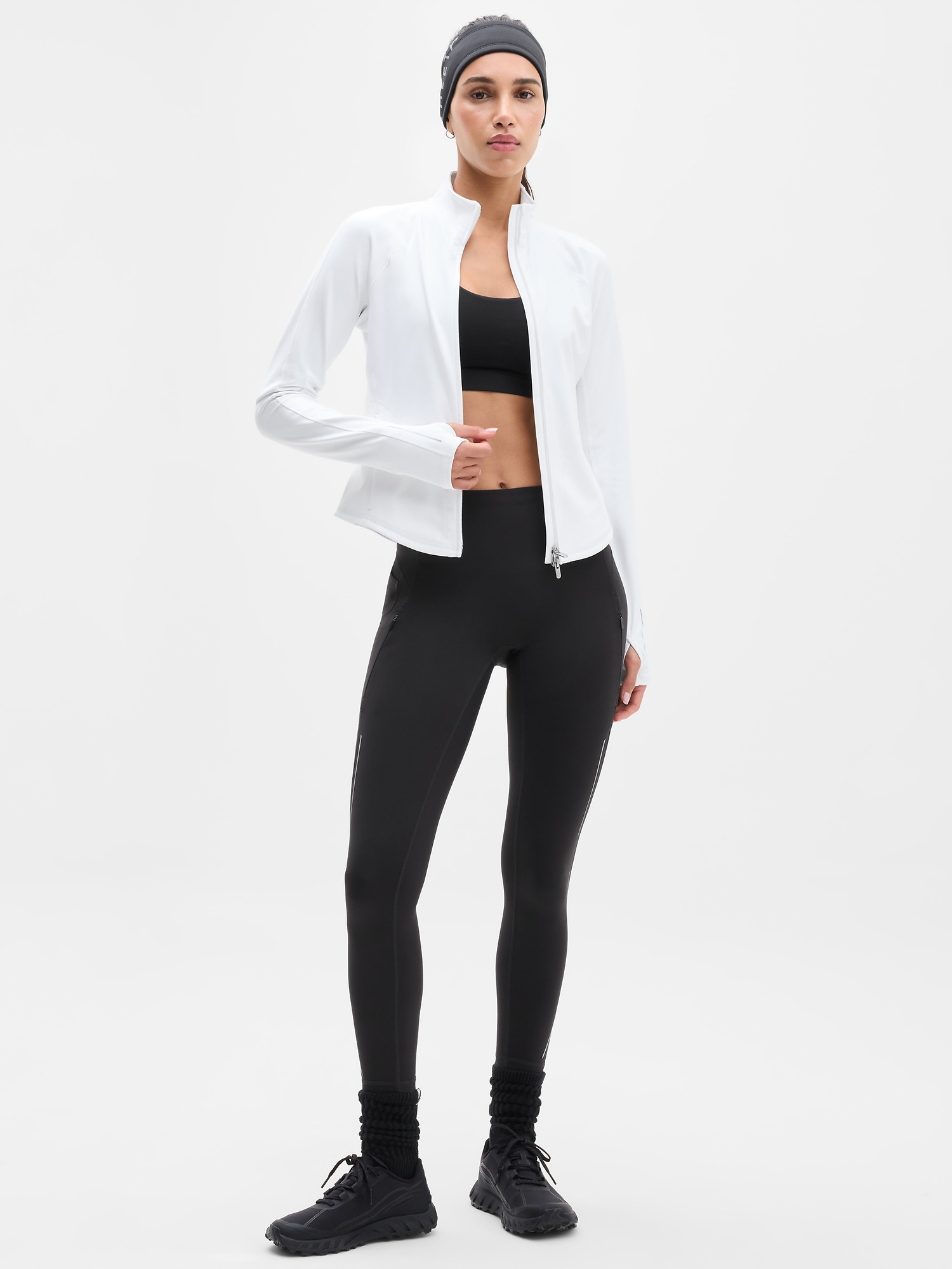Женская куртка Athleta Rainier Full Zip, цвет: Яркий белый — фото 2