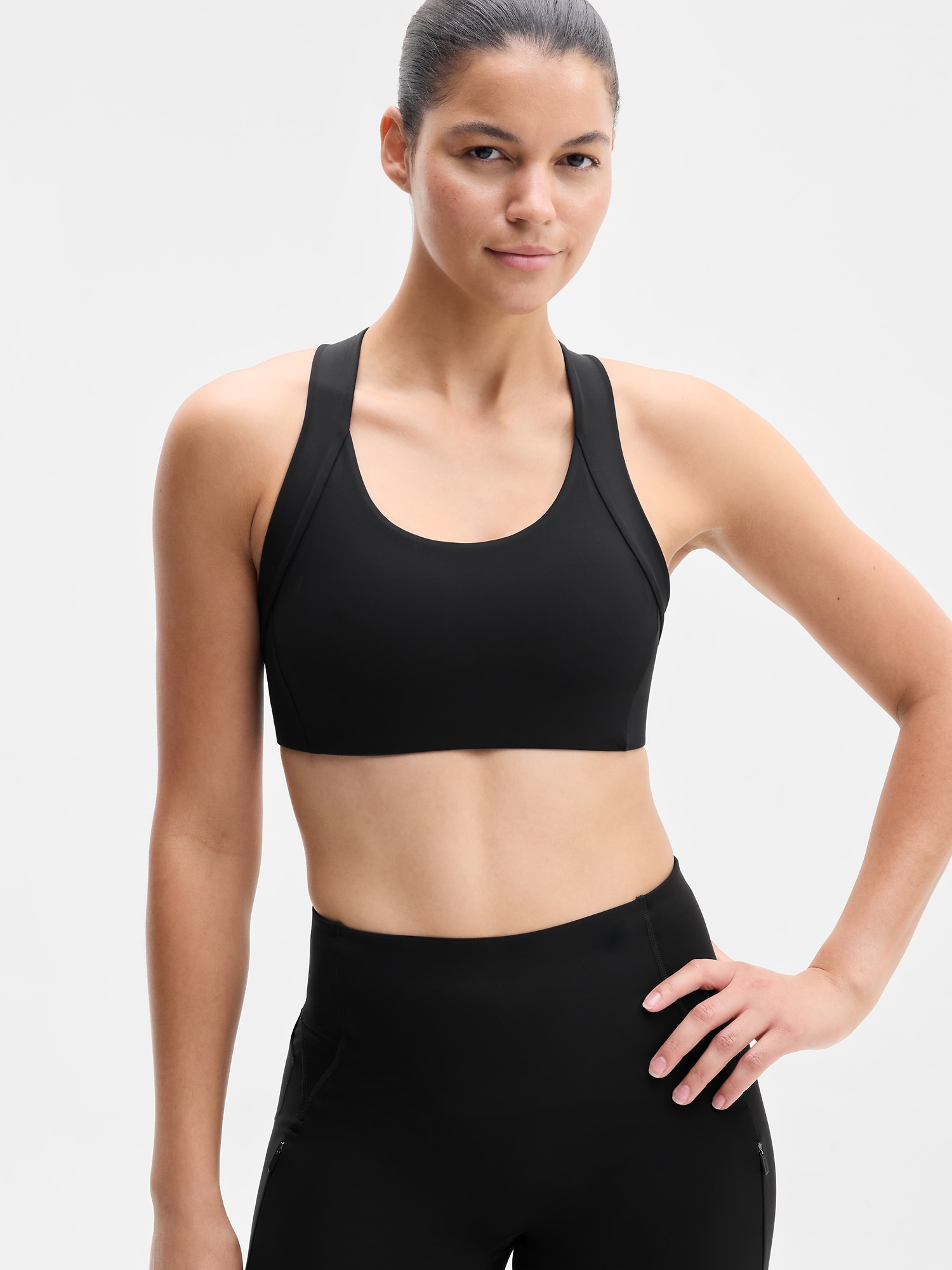 Бра All Out A-C, сетка — Athleta, цвет: Чёрный