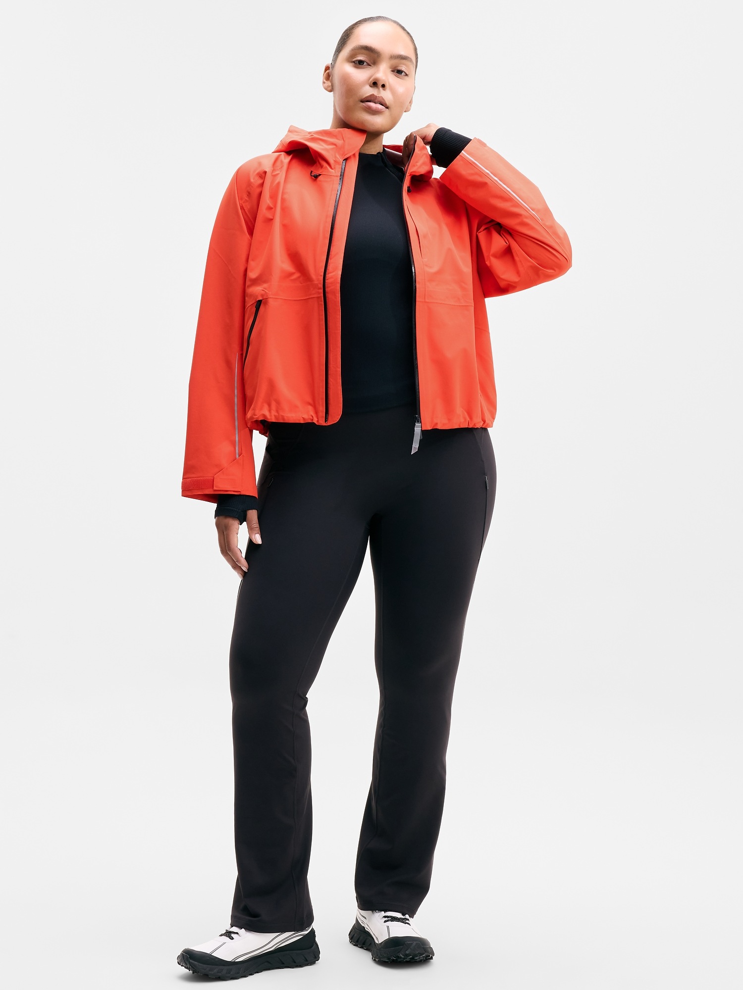 Женская куртка Athleta Waterproof Cinch, цвет: Ember — фото 5