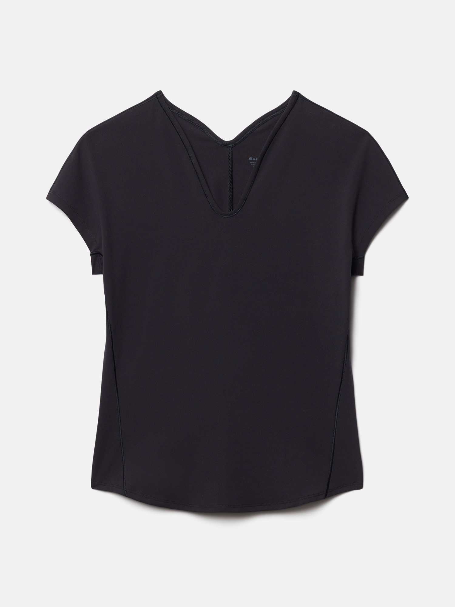 Женская футболка Athleta Transcend V-Neck, цвет: Чёрный — фото 6