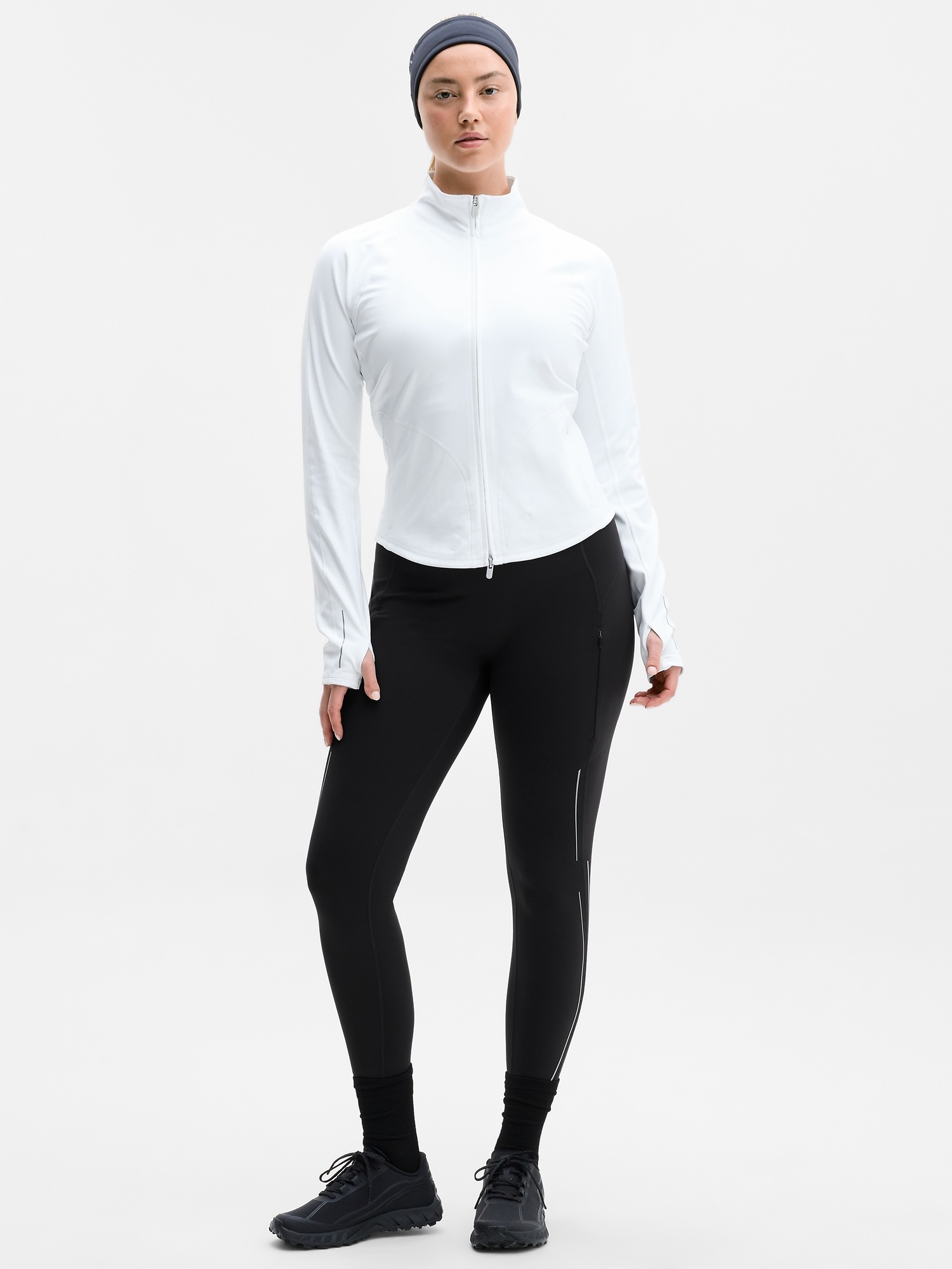 Женская куртка Athleta Rainier Full Zip, цвет: Яркий белый — фото 4