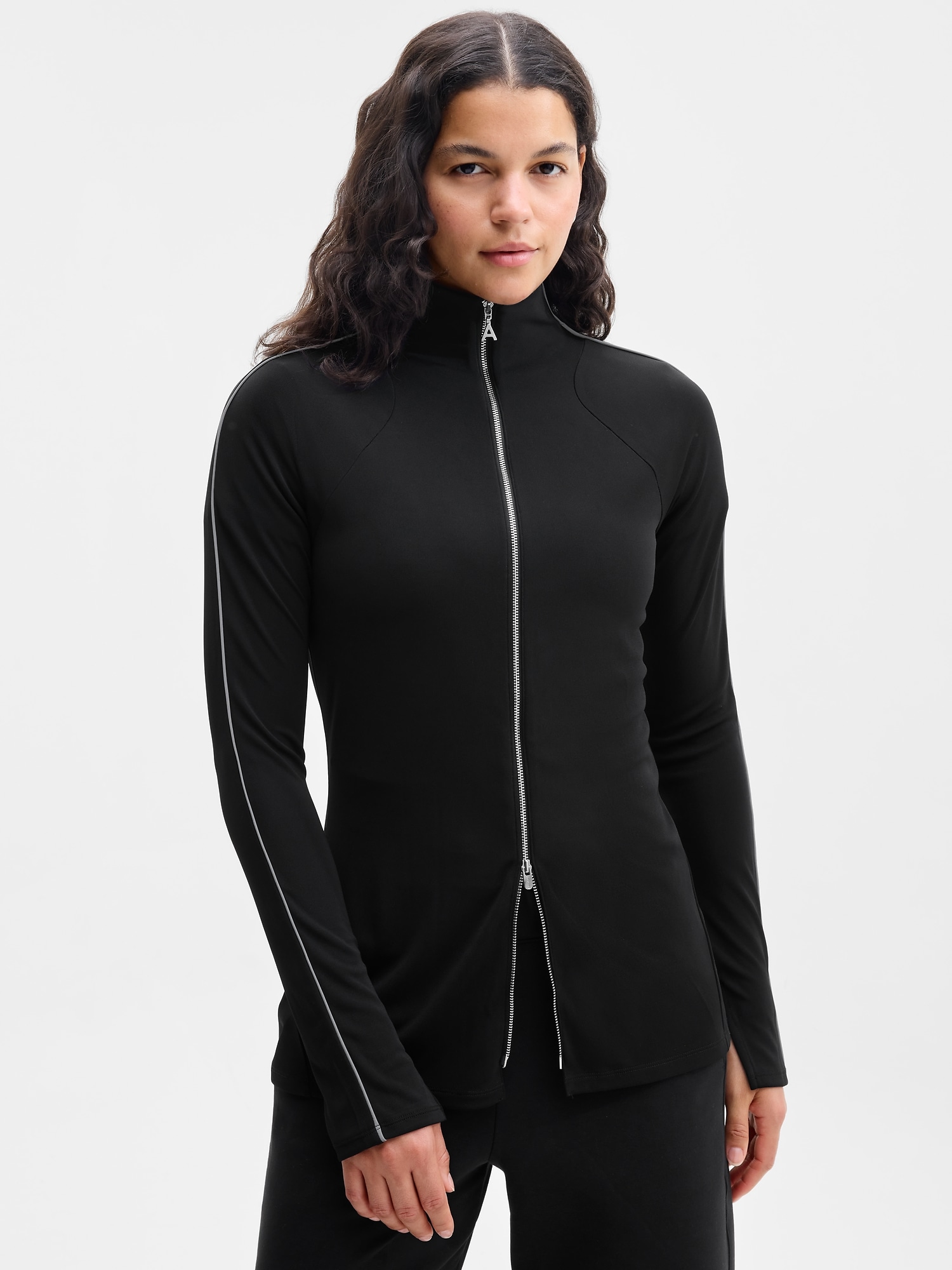 Женская блузка Athleta Crossroads Track, цвет: Чёрный